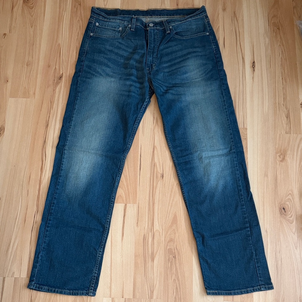 Levi's 505 Men's Straight Leg Jeans - Dark Blue Wash